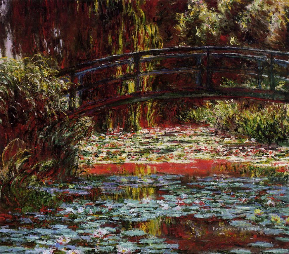 Le pont sur l’étang aux nymphéas Claude Monet Fleurs impressionnistes Peintures à l'huile